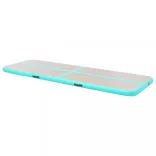 zöld PVC felfújható tornaszőnyeg pumpával 400 x 100 x 10 cm