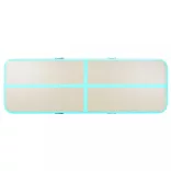 zöld PVC felfújható tornaszőnyeg pumpával 400 x 100 x 10 cm