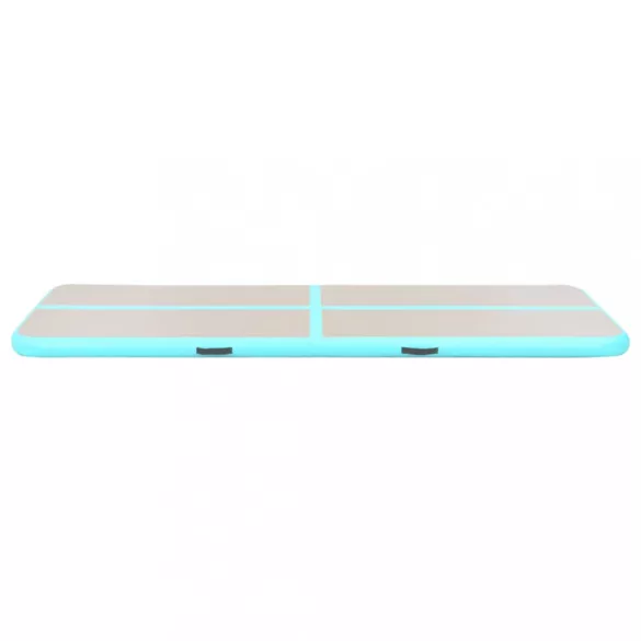 zöld PVC felfújható tornaszőnyeg pumpával 400 x 100 x 10 cm