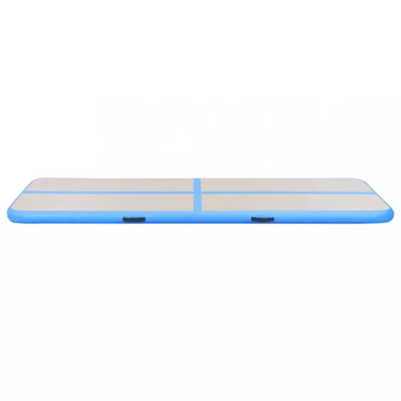 kék PVC felfújható tornaszőnyeg pumpával 500 x 100 x 10 cm