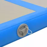 kék PVC felfújható tornaszőnyeg pumpával 500 x 100 x 10 cm