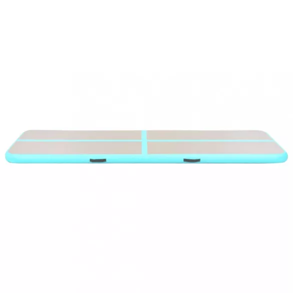 zöld PVC felfújható tornaszőnyeg pumpával 500 x 100 x 10 cm