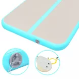 zöld PVC felfújható tornaszőnyeg pumpával 500 x 100 x 10 cm