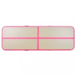 rózsaszín PVC felfújható tornaszőnyeg pumpával 600x100x10 cm