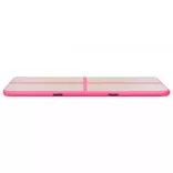 rózsaszín PVC felfújható tornaszőnyeg pumpával 600x100x10 cm