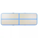 kék PVC felfújható tornaszőnyeg pumpával 600 x 100 x 10 cm