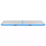 kék PVC felfújható tornaszőnyeg pumpával 600 x 100 x 10 cm