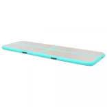 zöld PVC felfújható tornaszőnyeg pumpával 600 x 100 x 10 cm