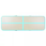 zöld PVC felfújható tornaszőnyeg pumpával 600 x 100 x 10 cm