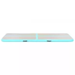 zöld PVC felfújható tornaszőnyeg pumpával 600 x 100 x 10 cm