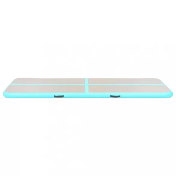 zöld PVC felfújható tornaszőnyeg pumpával 600 x 100 x 10 cm