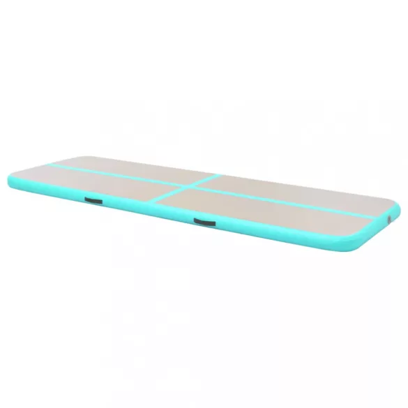 zöld PVC felfújható tornaszőnyeg pumpával 700 x 100 x 10 cm