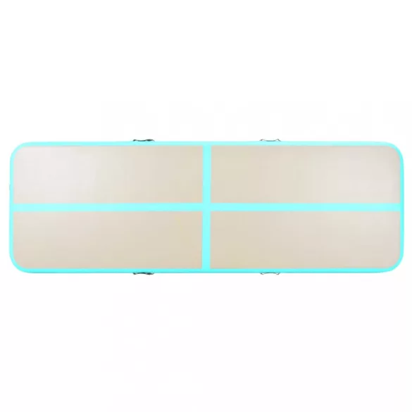 zöld PVC felfújható tornaszőnyeg pumpával 700 x 100 x 10 cm