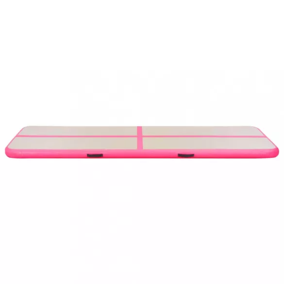 rózsaszín PVC felfújható tornaszőnyeg pumpával 800x100x10 cm