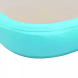 zöld PVC felfújható tornaszőnyeg pumpával 800 x 100 x 10 cm