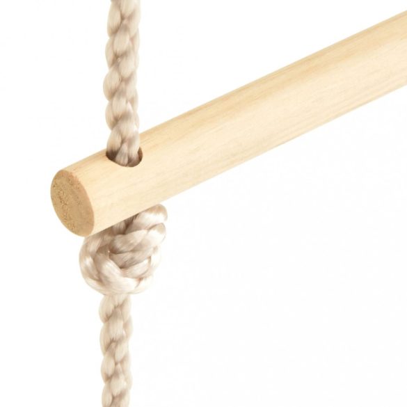 tömör fa és polietilén kötéllétra gyerekeknek 30 x 168 cm