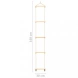 tömör fa és polietilén kötéllétra gyerekeknek 30 x 168 cm