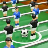 világosbarna összecsukható csocsóasztal 121 x 61 x 80 cm