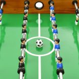 világosbarna összecsukható csocsóasztal 121 x 61 x 80 cm