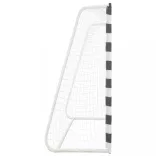 fekete-fehér fém focikapu 300 x 200 x 90 cm