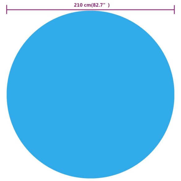 kék polietilén medencetakaró 210 cm