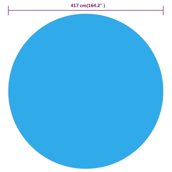 kék polietilén medencetakaró 417 cm