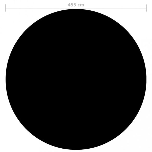 fekete polietilén medencetakaró 455 cm