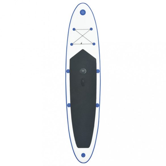 kék és fehér felfújható SUP-deszka vitorlaszettel