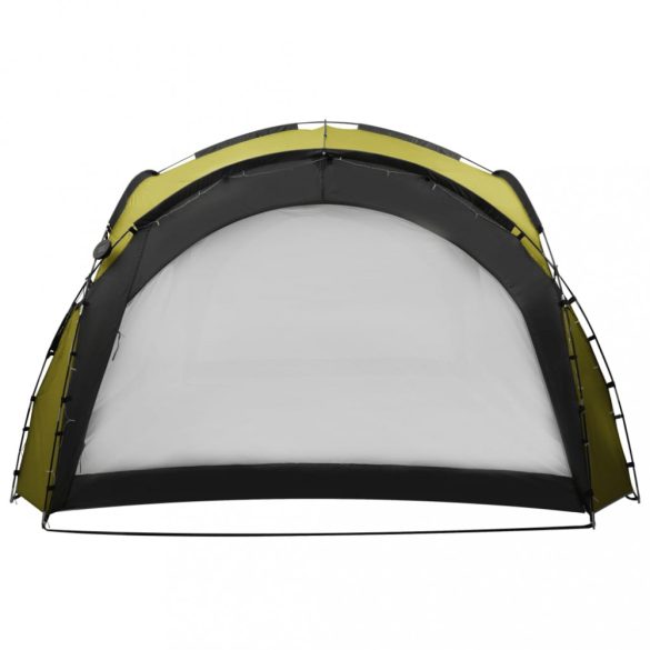 zöld rendezvénysátor LED-del és 4 oldalfallal 3,6 x 3,6 x 2,3 m