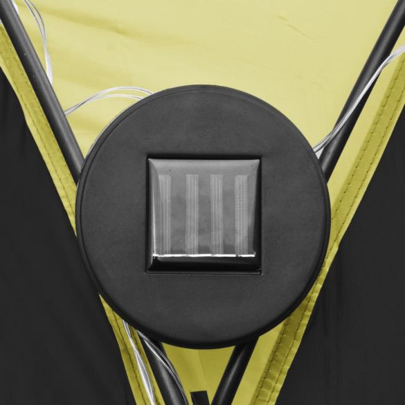 zöld rendezvénysátor LED-del és 4 oldalfallal 3,6 x 3,6 x 2,3 m