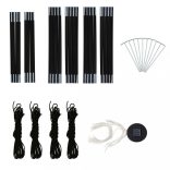 zöld rendezvénysátor LED-del és 4 oldalfallal 3,6 x 3,6 x 2,3 m