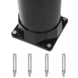 fekete napelemes kerti zuhany 215 cm 8 l