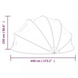 medencekupola 440 x 220 cm