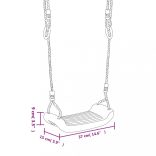 2 db kék polietilén hinta kötéllel 37 x 15 cm