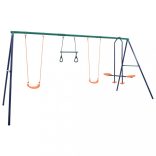 acél hintaszett tornagyűrűkkel és 4 üléssel