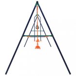 acél hintaszett tornagyűrűkkel és 4 üléssel