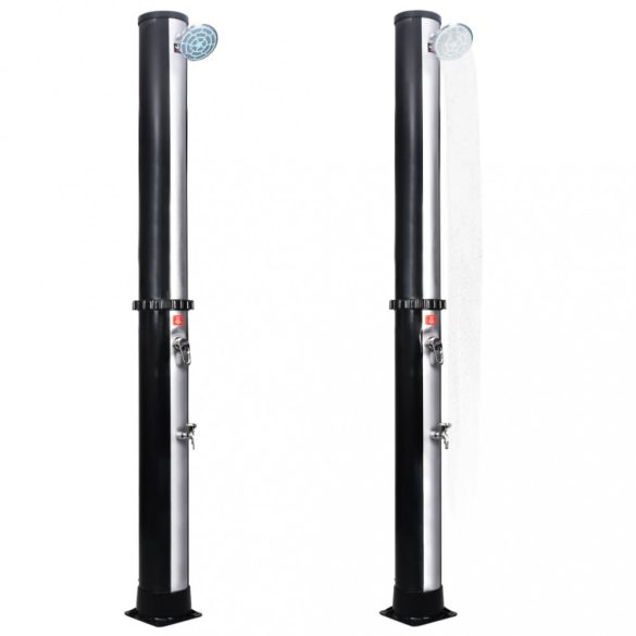 kültéri szolárzuhany zuhanyfejjel és csappal 40 L