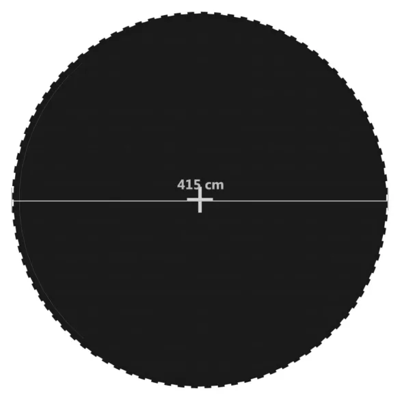 fekete szövet ugrószőnyeg kerek trambulinhoz 4,57 m