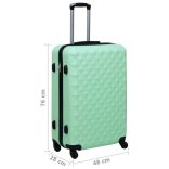 mentazöld ABS keményfalú gurulós bőrönd