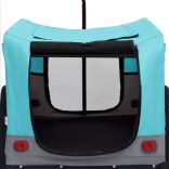 kék/szürke 2 az 1-ben bicikli-utánfutó és sétakocsi