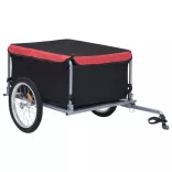fekete és piros kerékpár-utánfutó 65 kg
