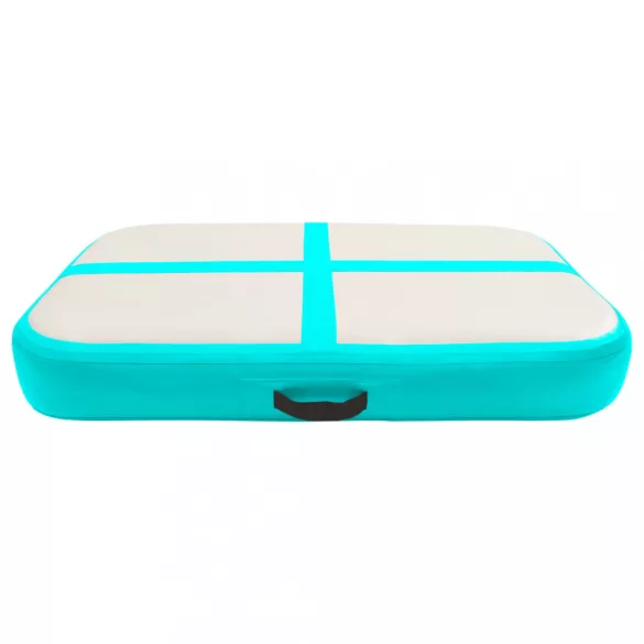 zöld PVC felfújható tornamatrac pumpával 60 x 100 x 10 cm