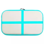 zöld PVC felfújható tornamatrac pumpával 60 x 100 x 10 cm