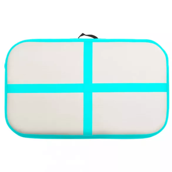 zöld PVC felfújható tornamatrac pumpával 60 x 100 x 10 cm