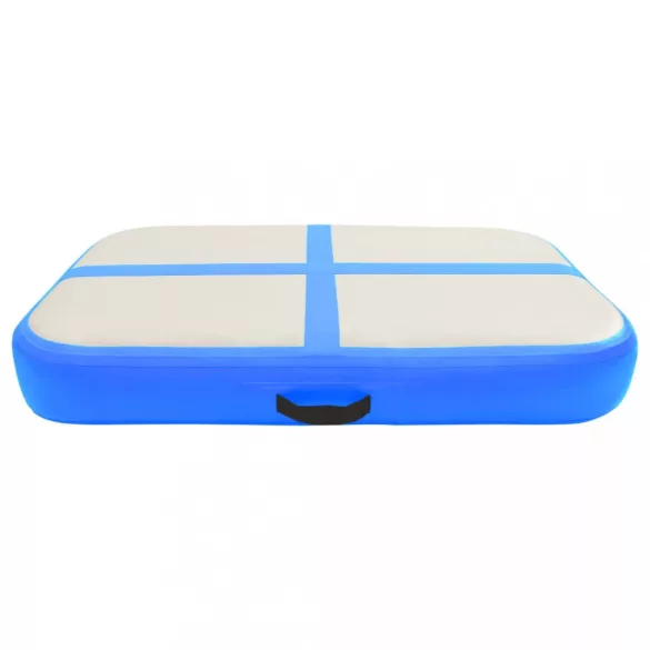 kék PVC felfújható tornamatrac pumpával 60 x 100 x 15 cm