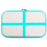 zöld PVC felfújható tornamatrac pumpával 60 x 100 x 15 cm