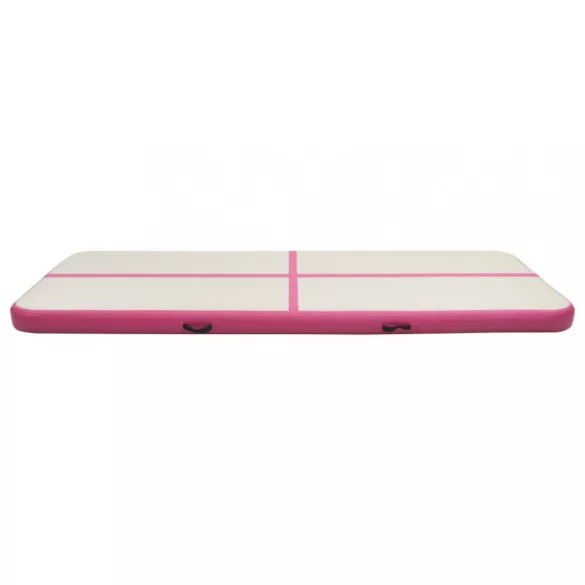 rózsaszín PVC felfújható tornamatrac pumpával 300 x 100 x 15 cm