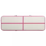 rózsaszín PVC felfújható tornamatrac pumpával 300 x 100 x 15 cm