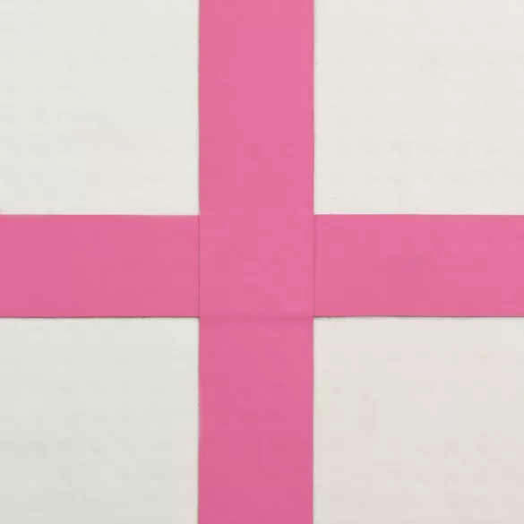 rózsaszín PVC felfújható tornamatrac pumpával 300 x 100 x 15 cm