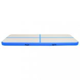 kék PVC felfújható tornamatrac pumpával 300 x 100 x 15 cm